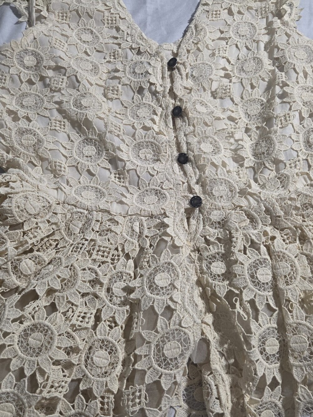 Vintage Alice + Olivia by Stacey Bendet Cotton Lace Blouse - Picture 2 of 10